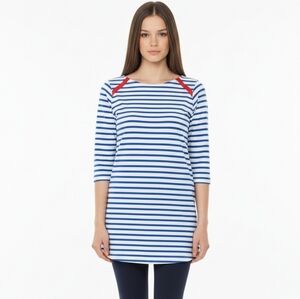 Cabana Life Blue and White Shift Dress